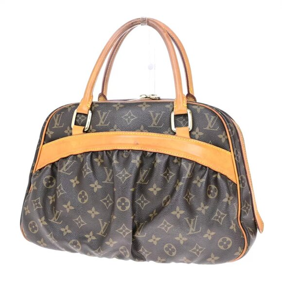 LOUIS VUITTON Mitzi Shoulder Hand Bag Monogram Leather Brown M40058 79KA314 - Picture 1 of 14